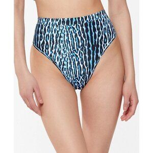 Jessica Simpson Womens Small Sassy Animal Print High-Waisted Bikini Bottoms 1507